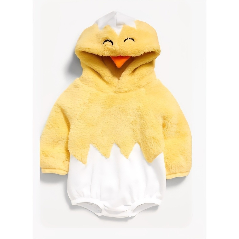 Old Navy Baby Chick Easter‎ Critter Hoodie Shirt 3–6 Month NWT With Hood Romper